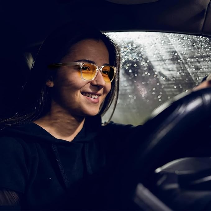 livho High Tech Night Driving Blue Light Glasses - Advanced Blue Light Blocking Computer Glasses