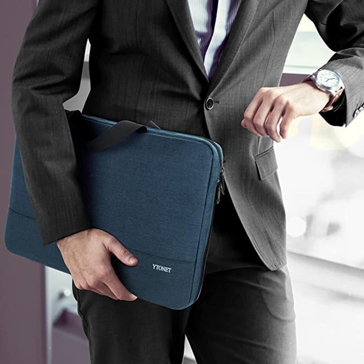 Ytonet 13-13.3 Inch Laptop Sleeve Case - Water Resistant TSA Laptop Bag with Handle for MacBook, HP, Dell, Lenovo, Acer