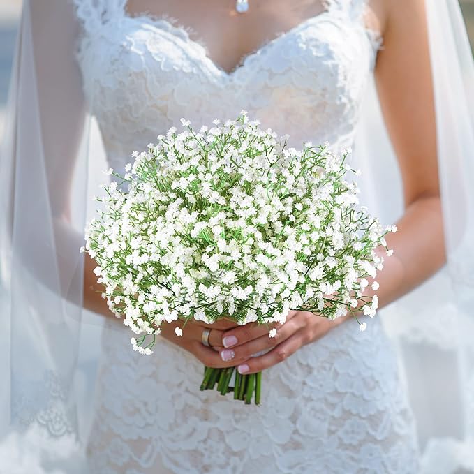 Babys Breath Artificial Flowers,30 Pcs Gypsophila Real Touch Flowers for Wedding Party Home Garden Decoration