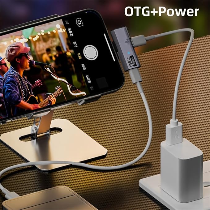 xiwai USB-C Splitter 1 in 2 Out Charger Connector Type-C Female USB3.0 10Gbps Data OTG & 100W PD Power Adapter for Laptop Tablet Phone