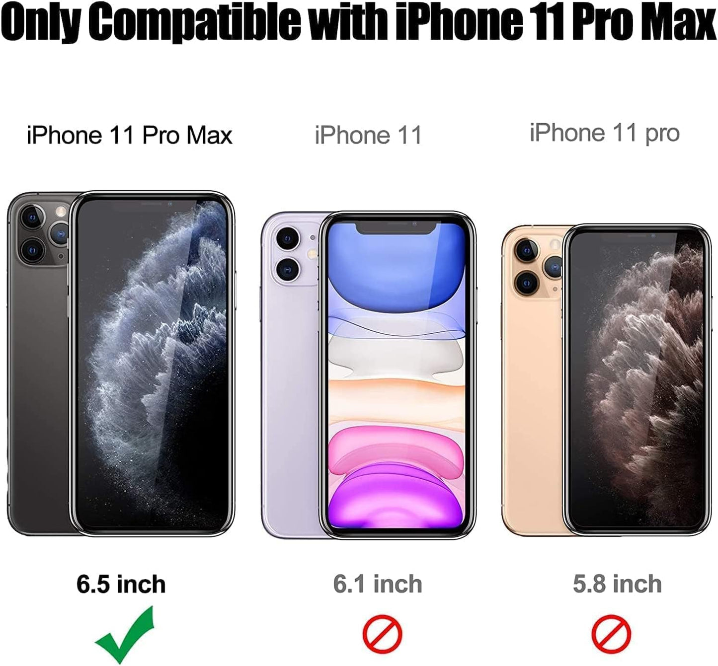 NGB Supremacy Liquid Floating Glitter Case for iPhone 11 Pro Max, 6.5 inch, Astronaut Rose Gold with Tempered Glass