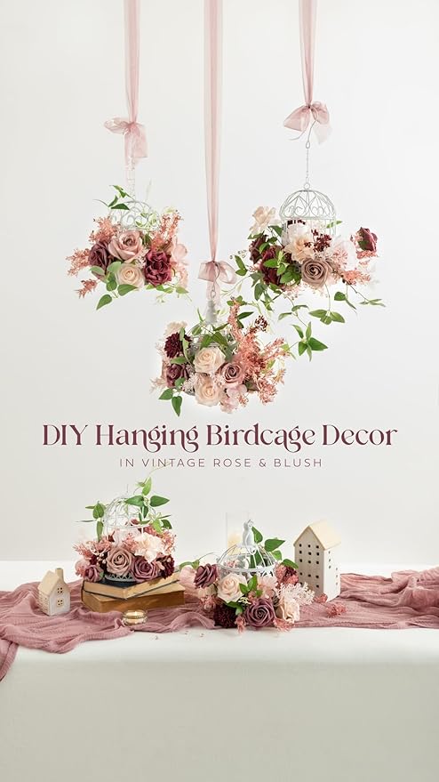 Ling’s Moment Artificial Flowers 25Pcs Glowing Blush Roses Decor w/Stems,3" Real Touch DIY Foam Floral for Wedding Bouquet/Centerpieces, Outdoors Party Backdrop, Room/Table, and Garden/Pot Decorations