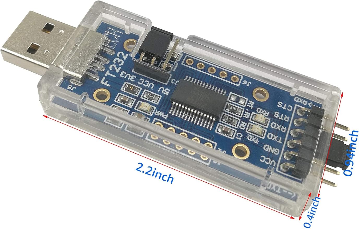 DSD TECH SH-U09C USB to TTL Serial Adapter with FTDI FT232RL Chip Compatible with Windows 11, 10, 7 and Mac OS