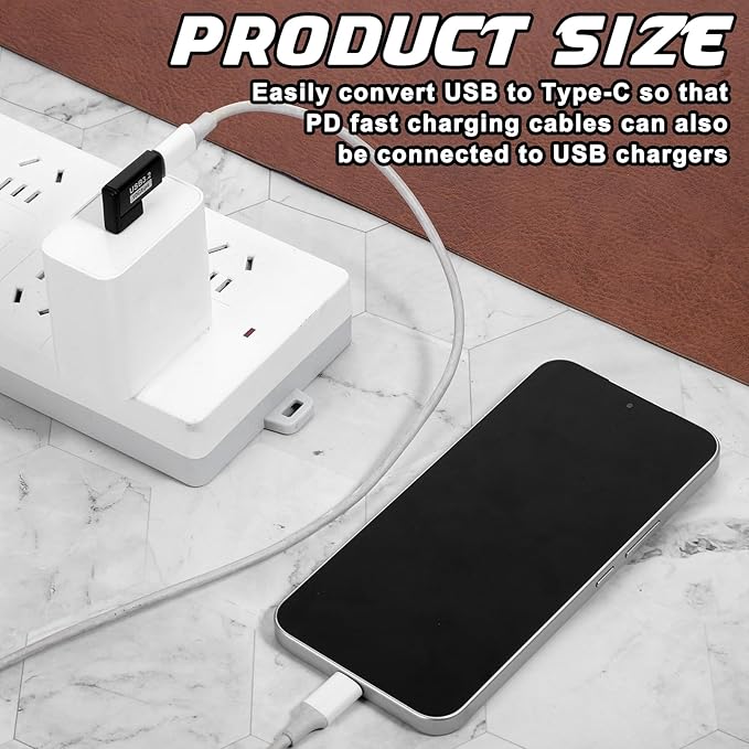 2 Pack 90 Degree USB to USB C Adapter Right Angle Type-C Female to A Male Vertical Up and Down Angle Vertical Port Changer Extender Connector for Laptop Mouse Keyboard