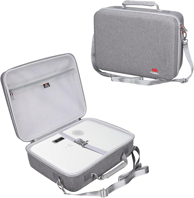 FBLFOBELI Hard Carrying Projector Case Compatible with Epson EpiqVision Flex CO-W01 Portable Projector, Fits Most Major Mini Projectors, 12.8x9.6x4.7 Inches, Case Only
