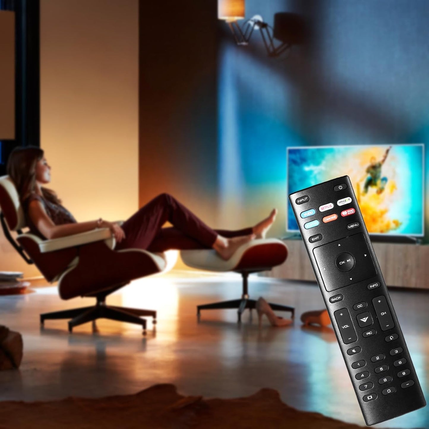 XRT136 Universal Replacement Remote Control for All Vizio Smart TVs, Compatible with D-Series M-Series P-Series V-Series