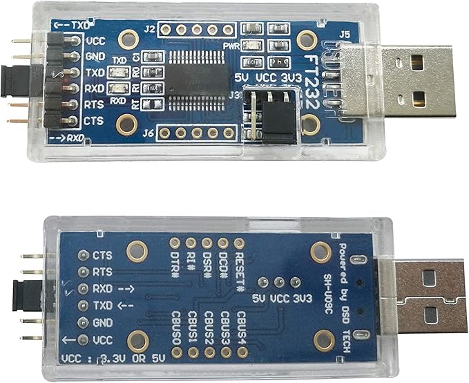 DSD TECH SH-U09C USB to TTL Serial Adapter with FTDI FT232RL Chip Compatible with Windows 11, 10, 7 and Mac OS