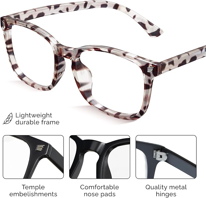 livho High Tech Blue Light Glasses - Advanced Blue Light Blocking Computer Glasses - Anti Eyestrain & UV Glare