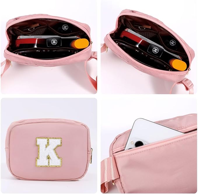 YOOLIFE Fanny Packs - Crossbody Belt Bags for Women, Pink, Small