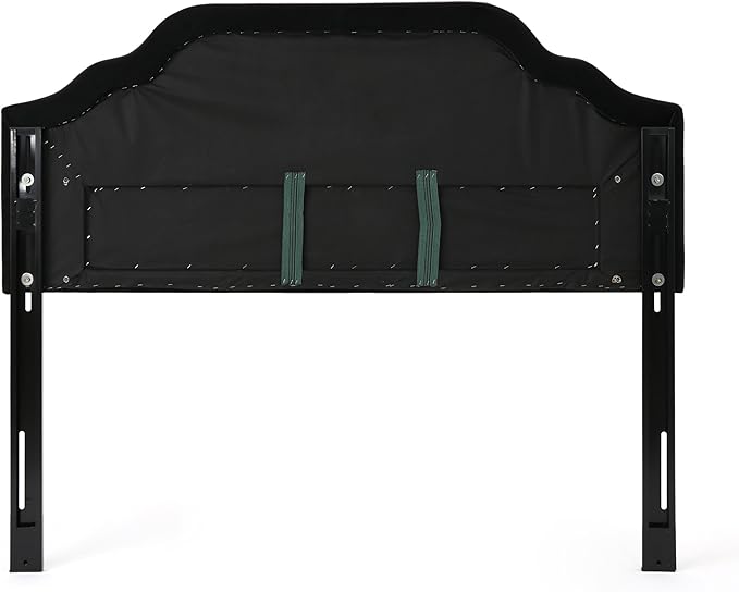 Christopher Knight Home Silas Velvet Headboard, Queen / Full, Black / Black