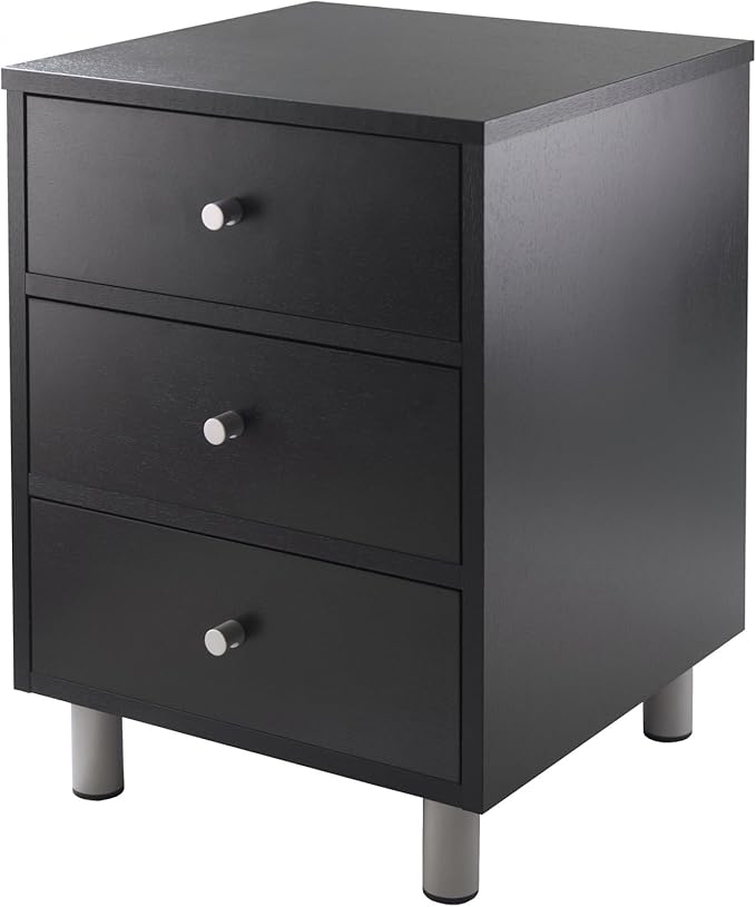 Winsome Daniel Accent Table, 15.75"W x 16.61"D x 22"H, Black