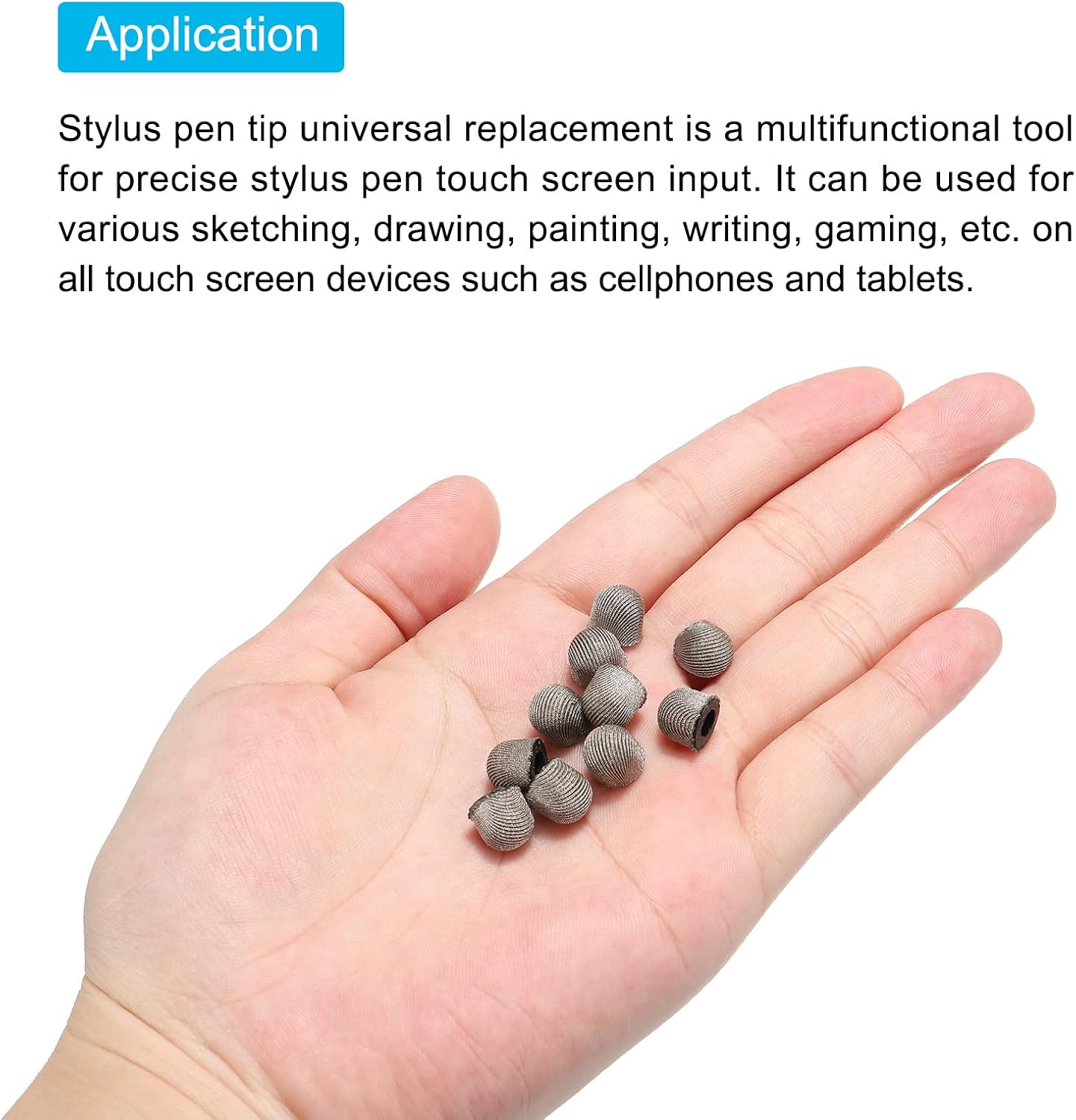 MECCANIXITY 12pcs 7mm Fine Tip Conductive Fiber Stylus Pens for Capacitive Touch Screen Devices