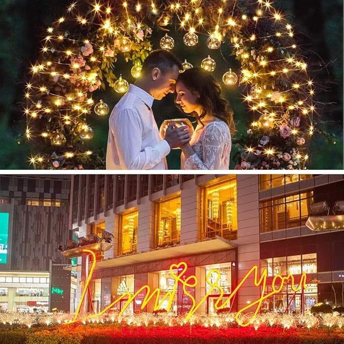 MUMUXI 4 Pack 20 ft Remote Control Fairy Lights Battery Operated String Lights with Timer, 60 LED Twinkle LEDs, Outdoor Waterproof Copper Wire Firefly Lights, Warm White