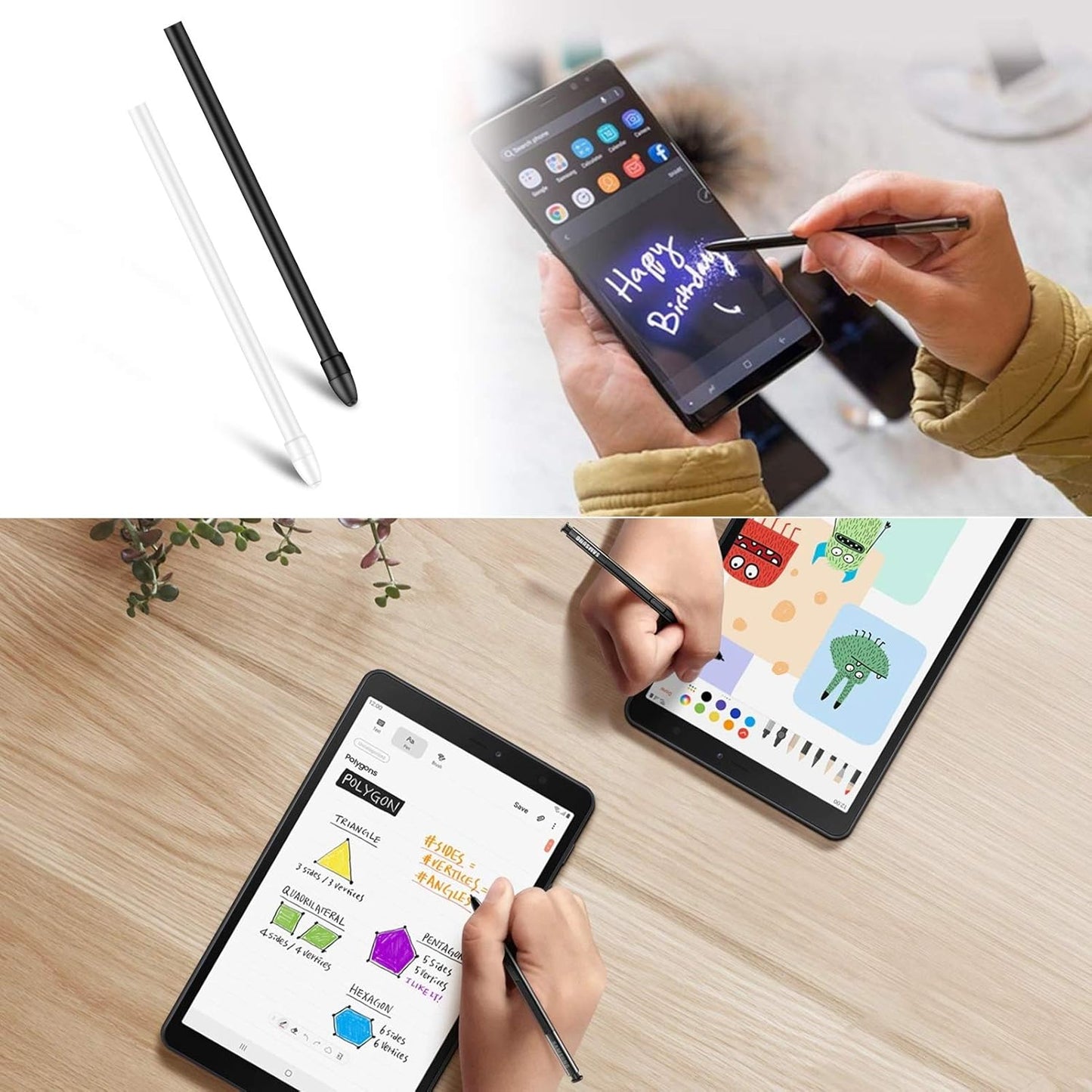 Replacement Stylus Tips for Galaxy Note 8/9, Stylus Pen Nibs with Tweezer Removal Tool (Black)