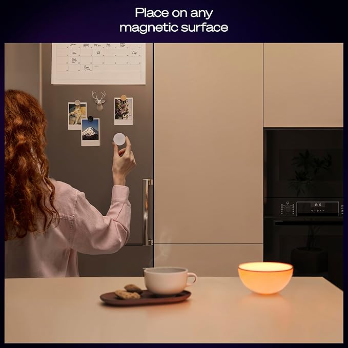 Philips Hue Wireless Smart Light Switch Button, White - 1 Pack - Portable and Battery Powered - Smart Home Control - Requires Hue Bridge - Easy, No-Wire Installation