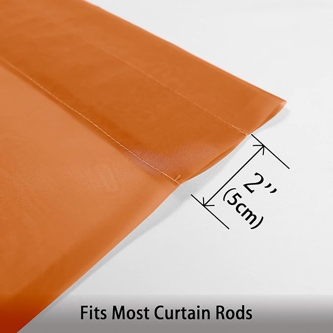 OWENIE Sheer Orange Curtains, Sheer Curtains 84 inch Length 2 Panels Set, Rod Pocket Voile Fimly Sheer Drapes for Living Room/Bedroom, 2pcs, Each 42" W x 84" L