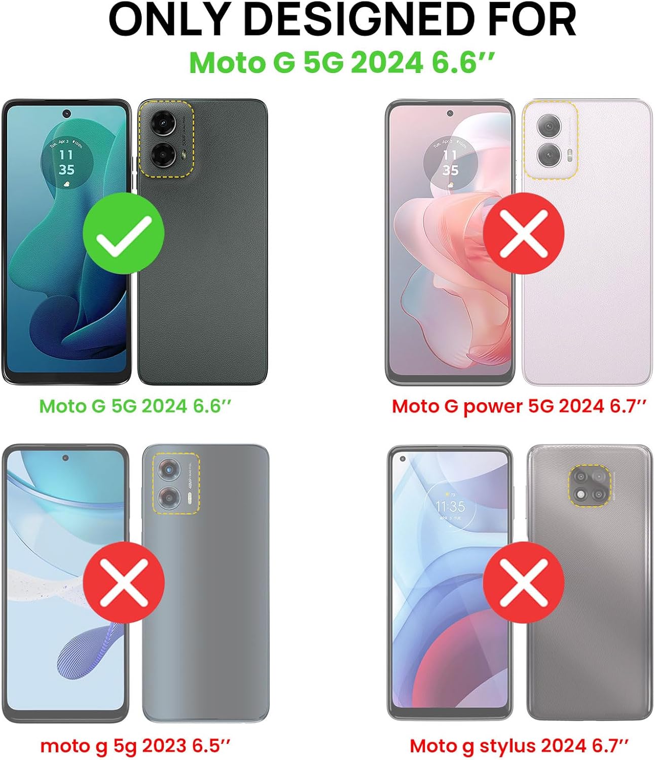 Lanhiem for Moto G 5G 2024 Case, IP68 Waterproof Dustproof Shockproof with Built-in Screen Protector, Full Body Cover