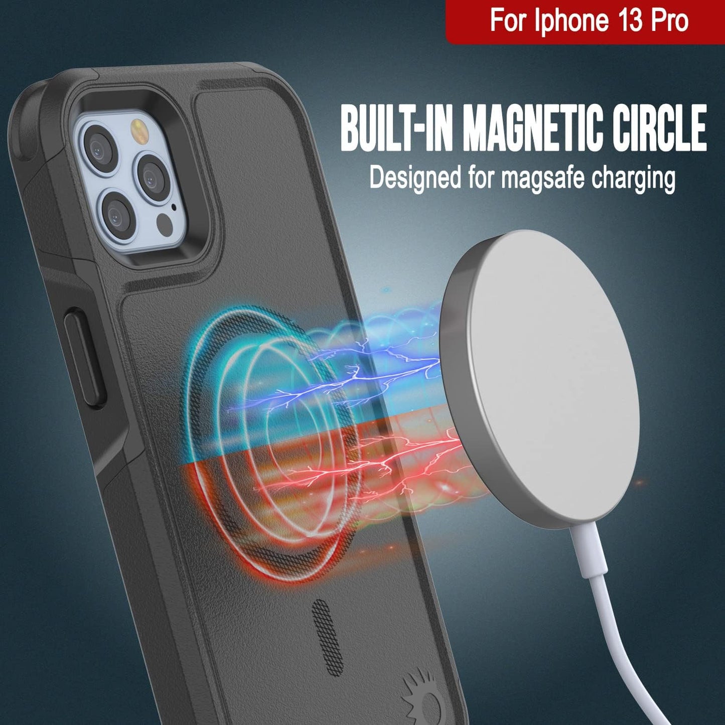 PunkCase for iPhone 13 Pro Case [Spartan 2.0], Clear Rugged Heavy Duty Cover with Tempered Glass Protector