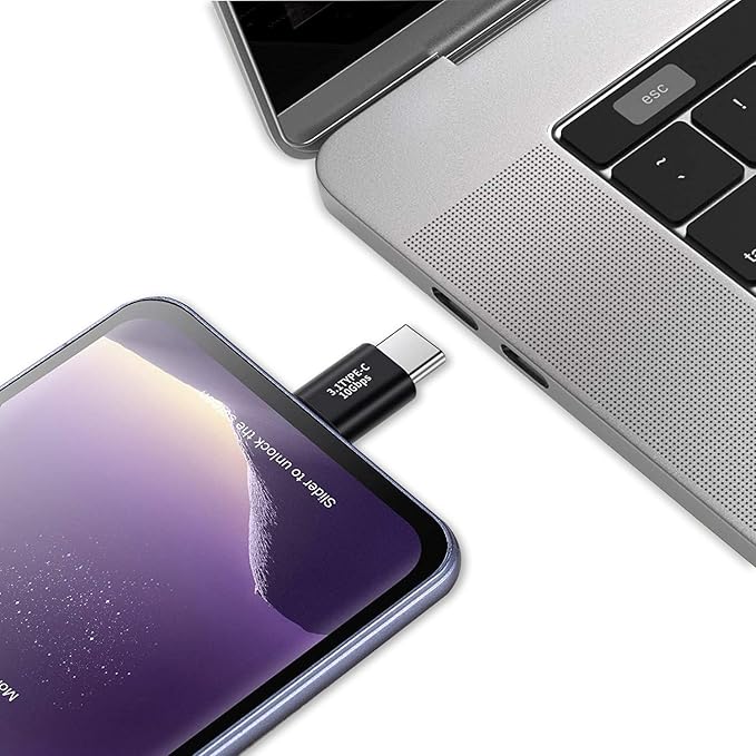 (2Packs USB C Male to Male Adapter,USB C Full-Featured,Support 10GBbps Rate, Audio and Video, Fast Charging Adapter，C-Type Double Plug，Mobile Phone Laptop USB 3.1 Charging Converter