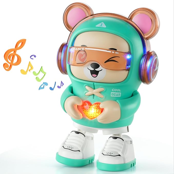 SXJ Interactive Baby Toys,with Light&Musical, Dancing,Love Gesture,Fun Moving Crawling Toy for Babies Age 6-12 Months,Toddlers Toy and Kids 1-2-3-4-5 Years Old