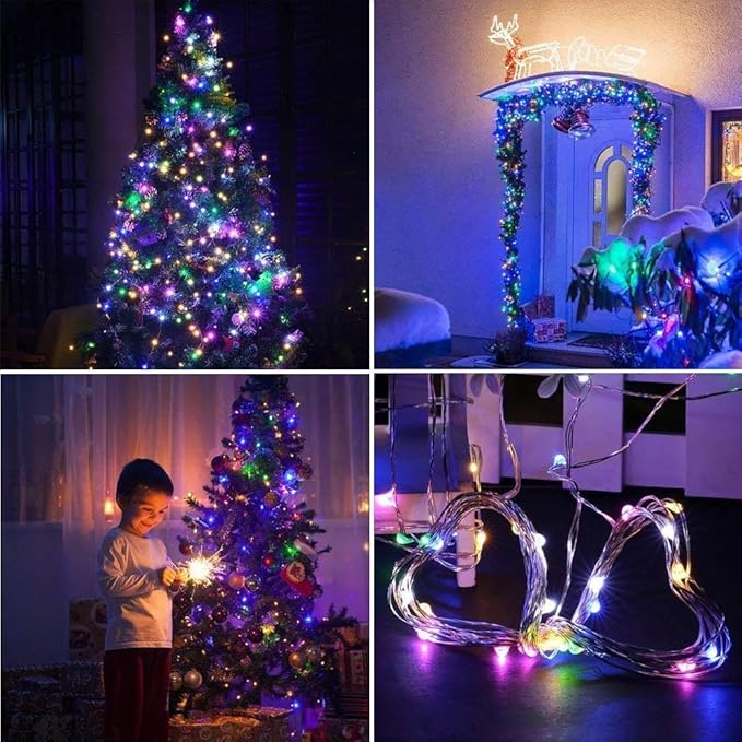 Colored Fairy Lights Mini Lights Battery Operated, 12-Pack 7ft 20 Small LED Lights for Crafts, Multi Colored Mini String Lights for Mason Jar Bedroom Wedding Party Table Christmas Decoration