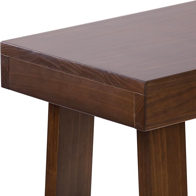Plank+Beam Solid Wood Console Table, 46 Inch, Sofa Table, Narrow Entryway Table for Hallway, Behind The Couch, Living Room, Foyer, Easy Assembly, Walnut