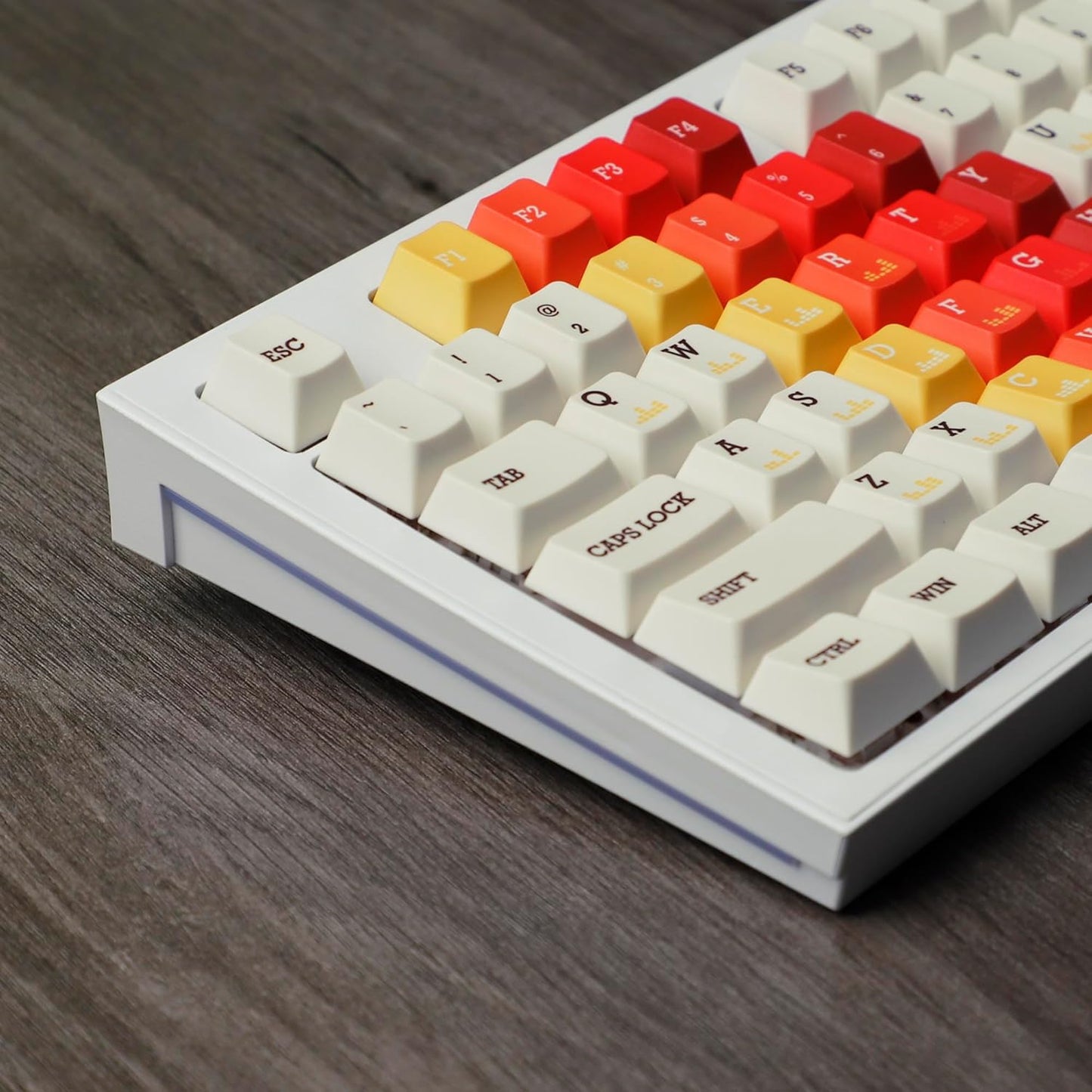 YMDK 1970 Music Cherry Profile 131 Keys Dye Sublimation Thick PBT Keycap for MX Mechanical Keyboards 61 68 84 87 96 104