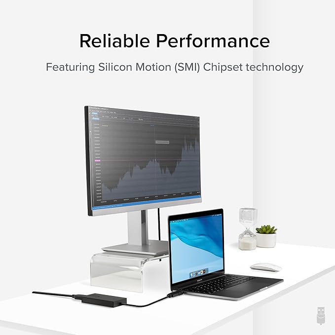 Plugable USB C to HDMI Adapter, Universal Video Graphics Adapter for USB 3.0 and USB-C Macs and Windows, Extend an HDMI Monitor up to 1440p@60hz