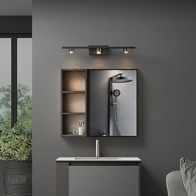 24" x 32" Black Metal Framed Bathroom Mirror - Rounded Rectangle Matte Black Vanity Mirror, Anti-Rust Tempered Glass, Farmhouse Style Wall Mirror, Horizontal/Vertical Hanging