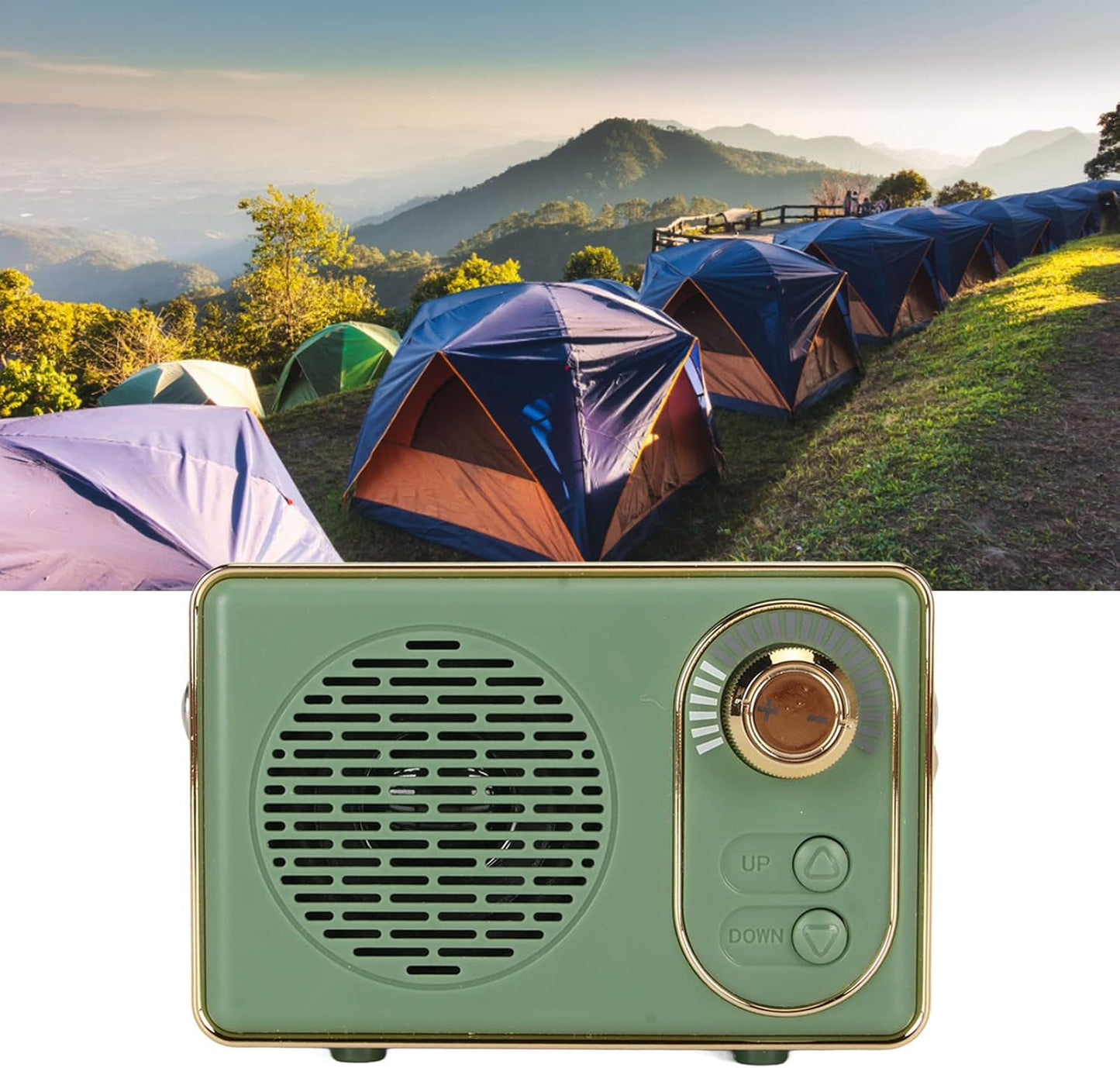 Zopsc Retro Bluetooth Speaker, Vintage Speaker with Lovely Old Fashioned Design, Bluetooth 5.0, Card AUX Input, USB