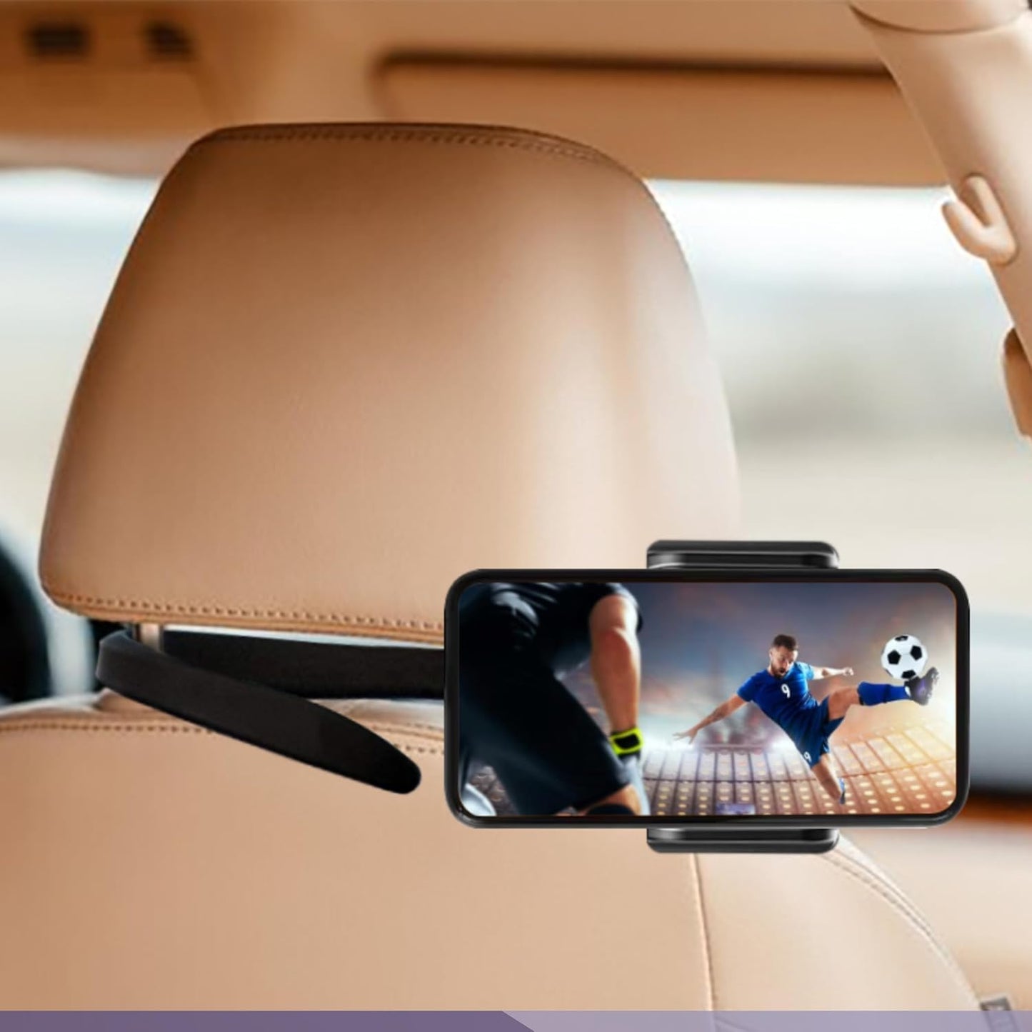 Flexible Adjustable Gooseneck Phone Holder for Car, Stroller, Treadmill, Shopping Cart, Bike, Boat, Golf Cart