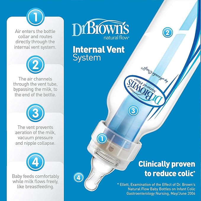 Dr. Brown's Original Baby Bottles, 8 Ounce, 2 Count