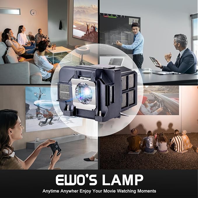 EWO'S ELP77 Replacement Projector Lamp for ELPLP77 Epson Powerlite 1975W 1980WU 1985WU 4650 4750W 4770W 4855WU G5910 HC 1440 PC 1985 EB-1970W 4550 4855WU H543C H544C V13h010l77 Lamp Bulb Replacement