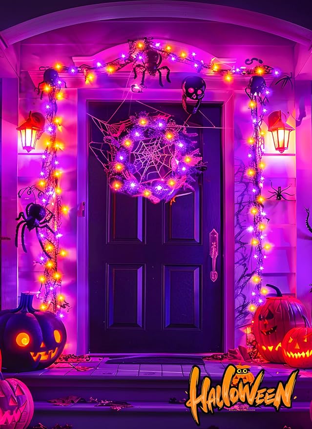 Brightown Fairy Lights Color Changing - 22 Color 66FT 200 LED Plug in String Lights with Remote, Halloween String Lights Indoor with 12 Modes, Christmas Fairy Lights for Bedroom Classroom