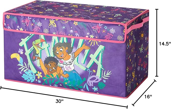 Idea Nuova Disney Encanto Collapsible Children’s Toy Storage Trunk, Durable with Lid