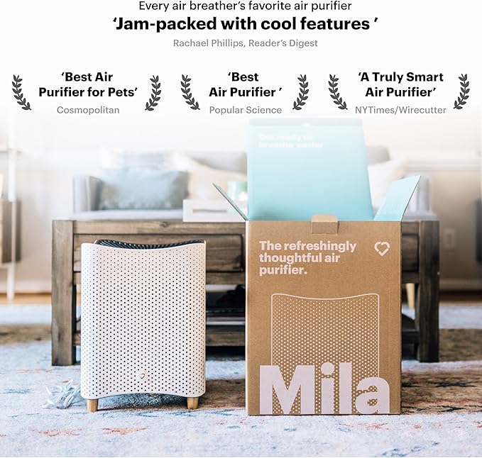 Mila Air Mini Authentic Critter Cuddler H13 HEPA & Carbon Home Replacement Filter, Reduces Pet Odors, Removes Dust & Dander, Ideal for Large Room or Bedroom