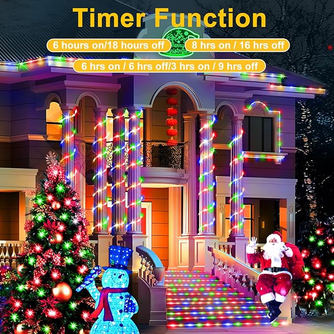KNONEW 328FT 1000LED Rope Lights for Outside,Outdoor String Lights Waterproof 8 Modes Clear Tube Light for Indoor,Bedroom,Wedding,Garden,Patio,Christmas,Tree,Rv,Holiday Decoration(Multicolor)