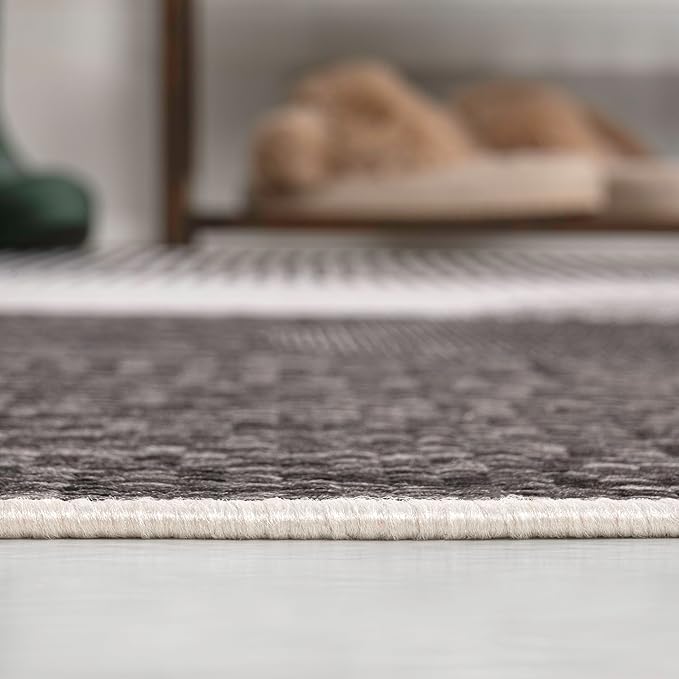 JONATHAN Y Geometric Organic Shapes Indoor Outdoor Runner Rug 2X8 Cream/Black, Zia Modern for Backyard, Patio, Porch, Easy-Cleaning, High Traffic, Pet-Friendly, Non-Shedding (TSN306A-28)