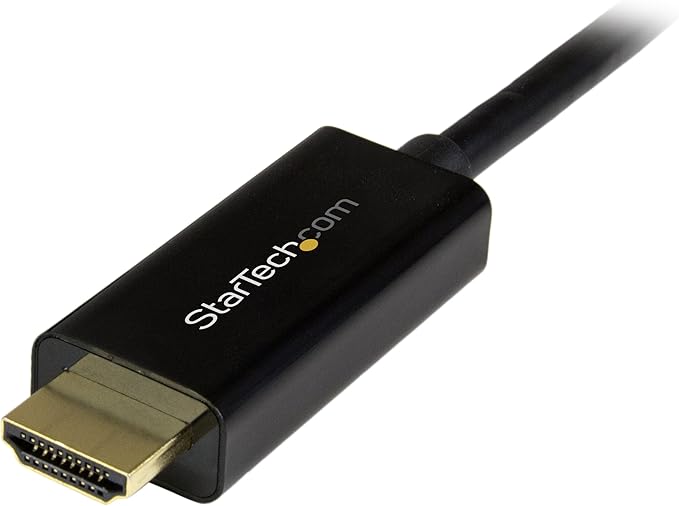 StarTech.com 10ft (3m) DisplayPort to HDMI Cable - 4K 30Hz - DisplayPort to HDMI Adapter Cable - DP 1.2 to HDMI Monitor Cable Converter - Latching DP Connector - Passive DP to HDMI Cord (DP2HDMM3MB)