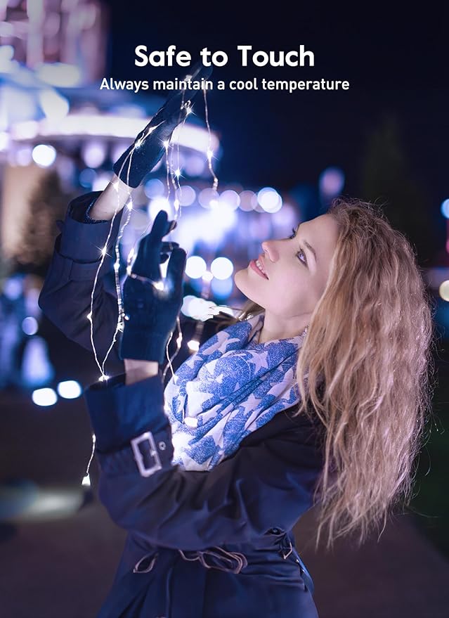 Fairy Lights Plug in, 33Feet 100 LED USB Powered Twinkle Lights with Timer and Remote, Starry String Lights for Indoor Outdoor Wreath Wall Dorm Bedroom Mason Jar Christmas Decoration