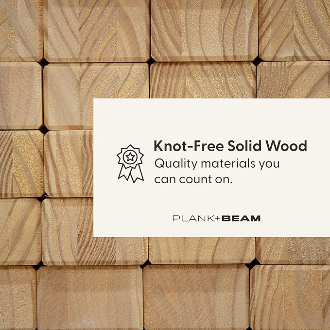 Plank+Beam Solid Wood Console Table, 46 Inch, Sofa Table, Narrow Entryway Table for Hallway, Behind The Couch, Living Room, Foyer, Easy Assembly, Pecan