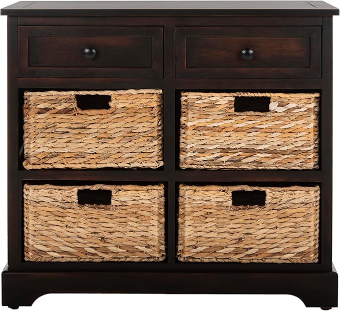 SAFAVIEH American Homes Collection Herman Brown Wicker Basket Storage Unit
