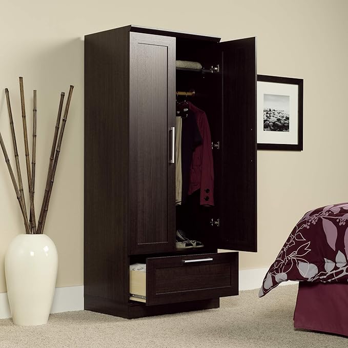 Sauder HomePlus Wardrobe/Pantry cabinets, L: 28.98" x W: 20.95" x H: 71.18", Dakota Oak finish