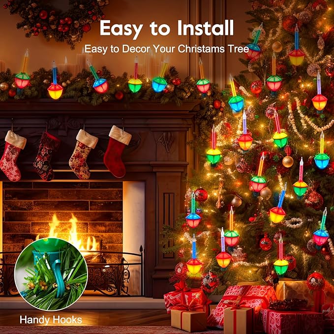Brightown Bubble String Lights - 6.5ft 9 Counts Christmas Light Bulb, Traditional Multicolor Bubble Lights for Christmas Tree Holiday Celebrations Lighting, 7 Colors