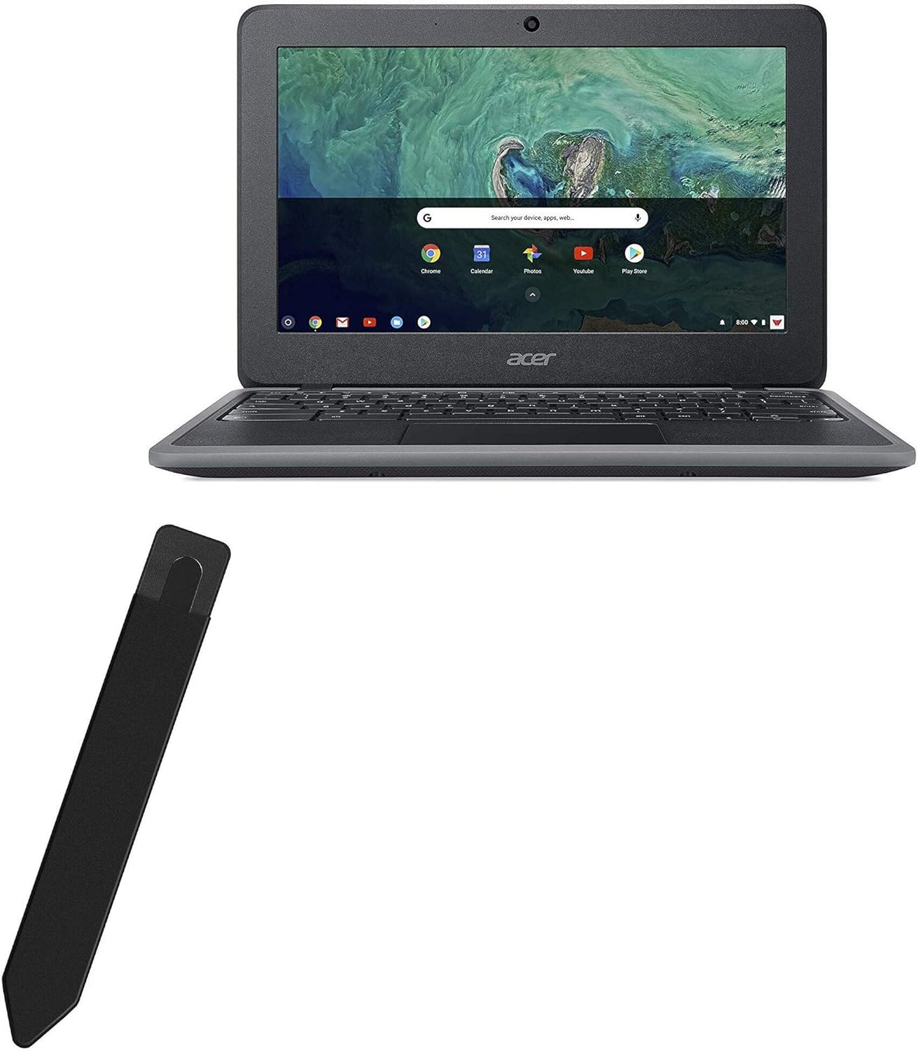 Jet Black BoxWave Stylus Pouch for Acer Chromebook 11 (C732) - Portable Self-Adhesive Stylus Holder Carrier