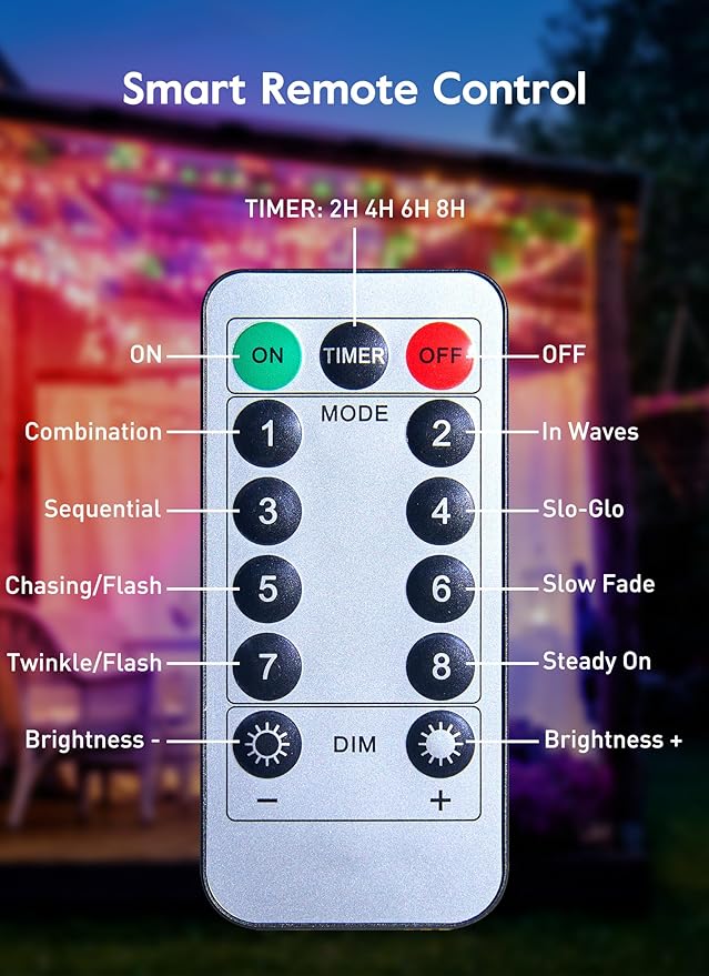 Fairy Lights Plug in, 33FT 100LEDs USB Twinkle Lights with Timer and Remote, Starry String Lights 8 Modes for Wreath Wedding Party Indoor Christmas Decoration, Multicolor