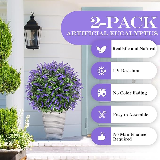 23" Set of 2 Artificial Boxwood Topiary Ball with Sunflower Flowers with Spikes for Outdoor, UV Resistant Faux Greenery Shrubs, Realistic Fake Bushes Plants for Garden, Yard, Front Porch, Patio Decor