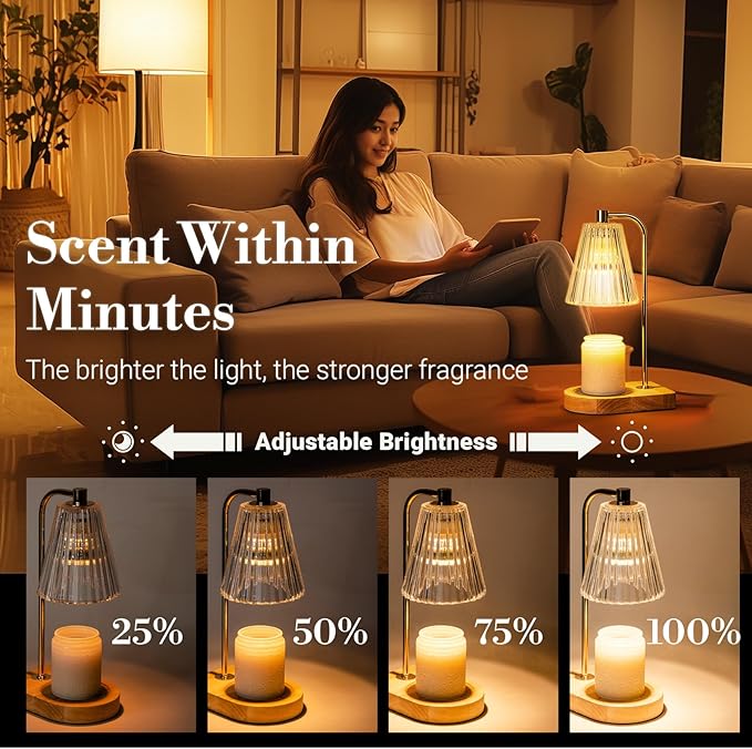 Marycele Candle Warmer Lamp with Timer, Unique Thanksgiving Gifts for Women Girls Sister Teacher with Best Wishes, Wax Melts Warmer for Jar Candles