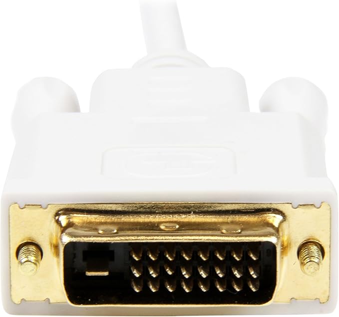 StarTech.com 10ft Mini DisplayPort to DVI Adapter Cable - Mini DP to DVI Video Converter - MDP to DVI Cable for Mac/PC 1920x1200 - White (MDP2DVIMM10W)