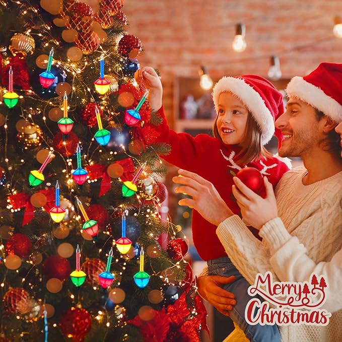 Christmas Bubble String Lights - 20.5 FT Christmas String Lights with 20 Counts Christmas Lights Bulb, Traditional Bubble Decorative Lights for Holiday Christmas Celebrations Lighting, Multicolor